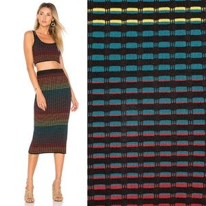 HOUSE OF HARLOW Sunset Ombre Skirt & Crop Top Set